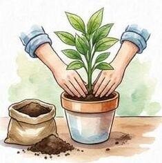 Plants Potting Service Icon